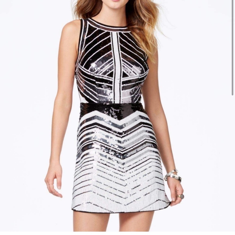 Guess chevron sequin dress